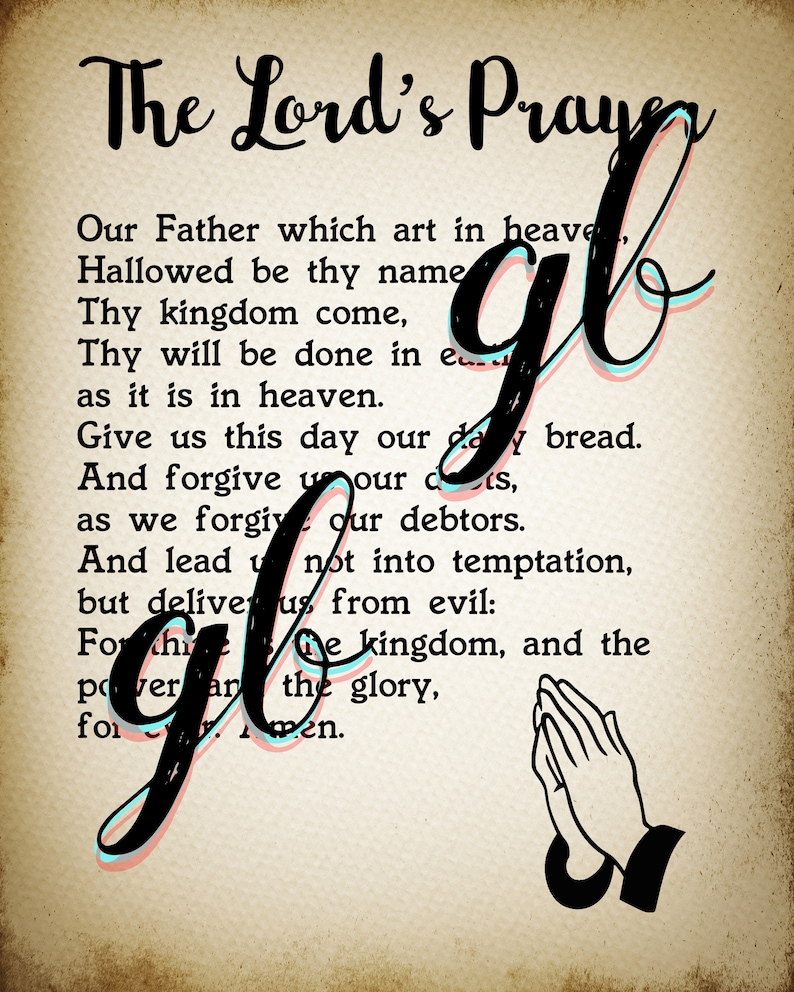 Lord's Prayer KJV Printable Bible Art Biblical Print for Etsy Israel