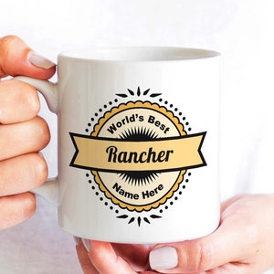 Rancher Coffee Mug, Gift for the Best Ranchers, Personalized Award Design