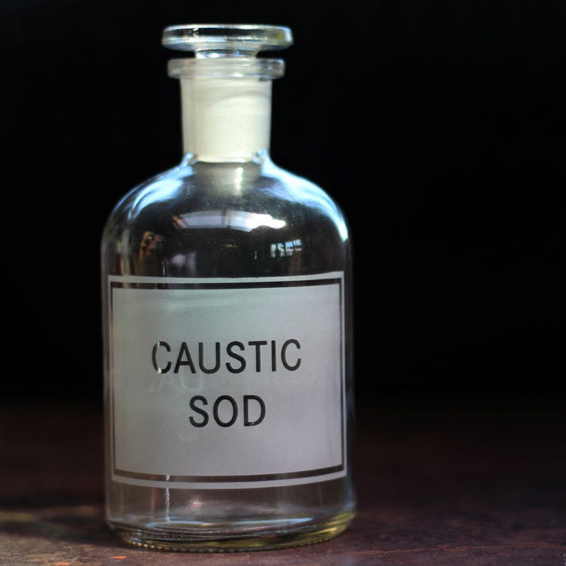 Chemical Reagent Bottle 'caustic Sod' Decanter 500ml Etsy