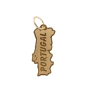 Kaart van Portugal hanger in goud 19K/800//Portugese kaart hanger in goud 19,2KT