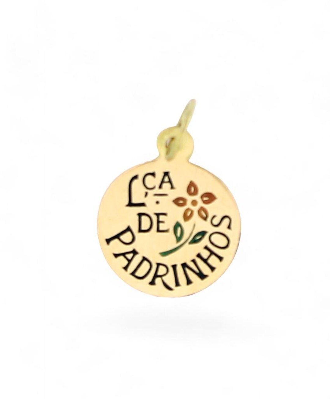 Médaille Pendentif Plaqué Or – Drapeau Portugal + Prénom – Argent Sterling Brillant – Garantie 10 Ans