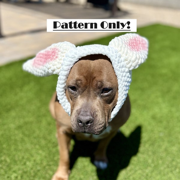 Bunny Ears Headband for Pets, Crochet Pattern Only!