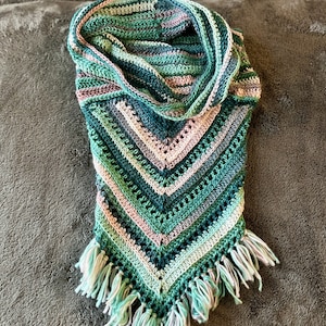 Handmade Crochet Hooded Triangle Scarf