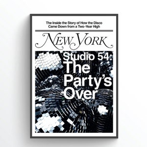 New York Magazine, Studio 54, Los Angeles Skate, Mono Cover Prints image 1