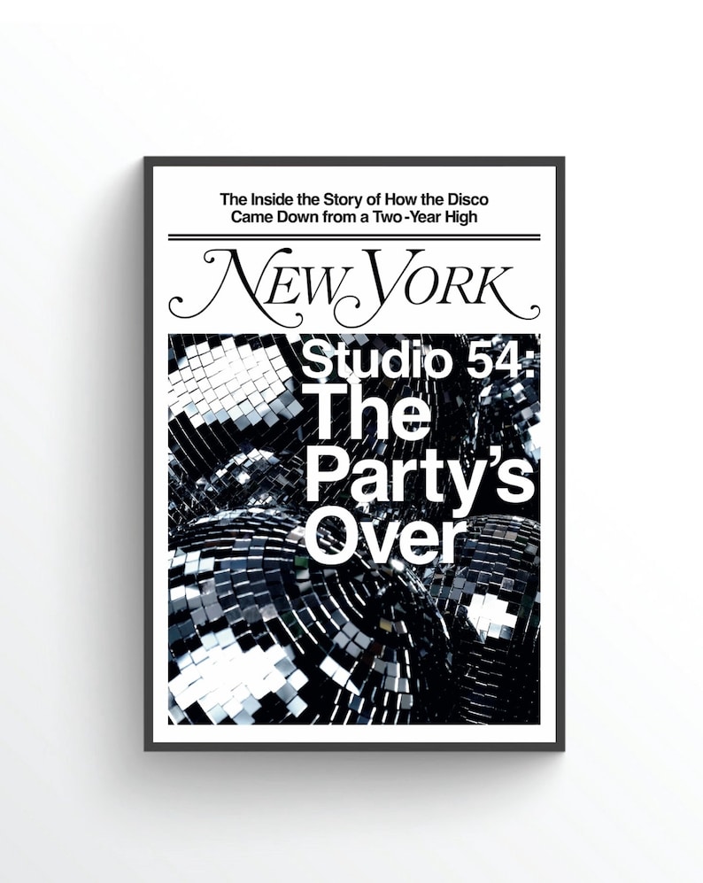 New York Magazine, Studio 54, Los Angeles Skate, Mono Cover Prints image 1