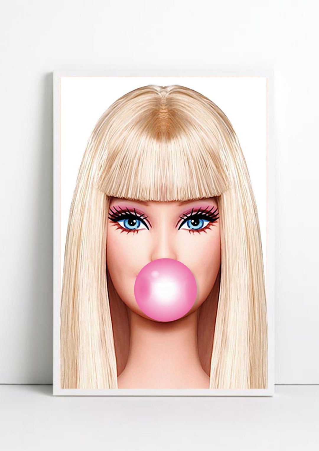 Bubble Gum Barbie Pink Gum Cute Trendy A4 Poster Etsy