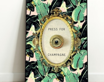 Press for Champagne Art Print: Beverly Hills Glam Decor