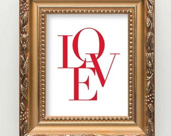 LOVE, Wedding Gift, Romantic Gift, For her, New home Art, Stylish Art Prints