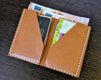 Minimalist Leather Wallet, Leather Bifold Wallet, Small Leather Wallet, Leather Card Holder, Leather Pouch, Coin Purse