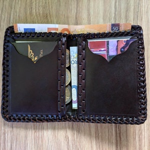 Cartera de Cuero, Cartera de Piel, Tarjetero de Cuero, Cartera para Hombre, Cartera con Tarjetero, Regalo para Hombre, Regalo para Padres