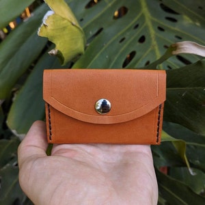 Monedero de Cuero, Monedero con Tarjetero, Monedero de Piel, Monedero Pequeño de Cuero, Monedero Minimalista, Regalo para Navidad