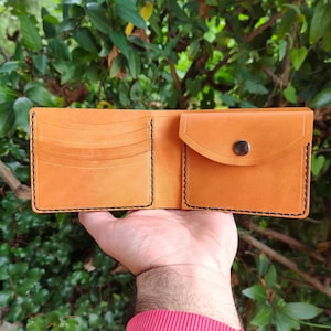 Tarjetero de cuero, billetera de cuero para hombre, billetera de cuero para tarjetas, billetera minimalista para hombres, regalo para papá, regalos para hombres, regalo para él