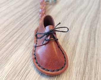 Leather Key Holder, Leather Keychain, Miniature Shoe, Shoe Keychain, Leather Key Fob, Leather Key Ring, Leather Shoes,  Leather Gifts