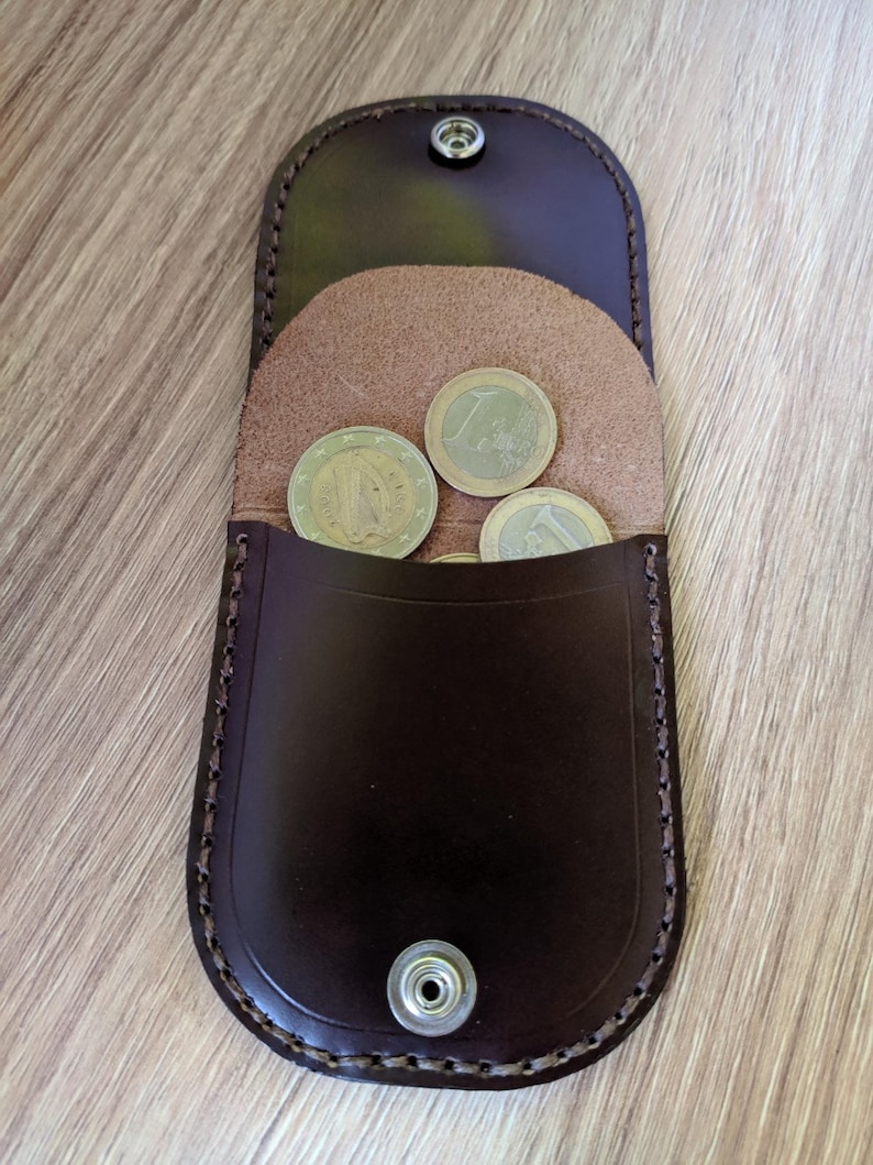 Mens Leather Coin Purse Leather Tray Pouch Womens Leather Etsy