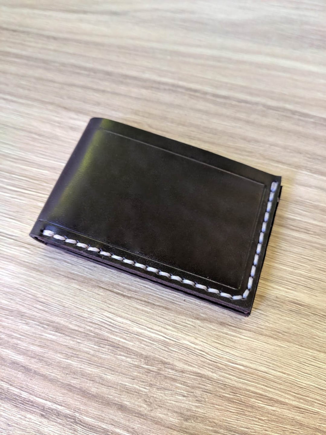 Leather Bifold Wallet Card Holder Mens Leather Wallet Etsy