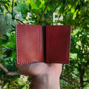 Cartera de cuero para tarjetas, cartera para tarjetas de crédito, cartera para hombre, cartera de cuero para hombre, carteras delgadas para hombre, tarjetero de cuero, regalo para él