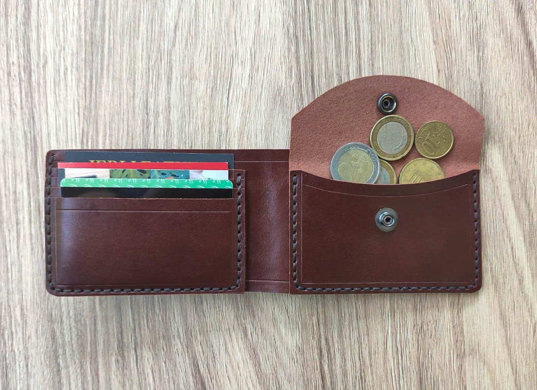 Man Leather Wallet, Leather Bifold Wallet, Slim Wallet, Thin, Mens Wallet, Small Leather Wallet, Wallet Man, Mens Gift, Boyfriend Gift