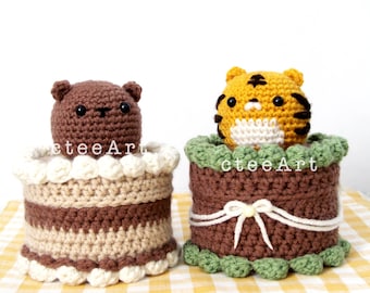 Taehyung/V Team Bear vs Team Tiger Mini Crochet Cake Box