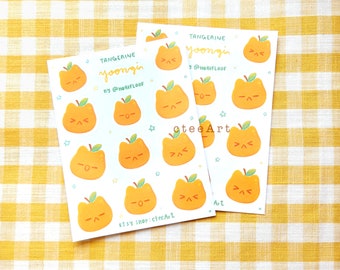 Tangerine Yoongi Sticker Sheet