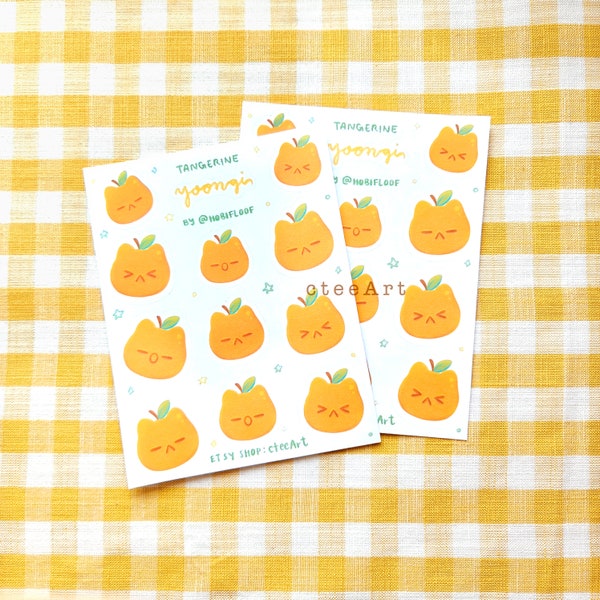 Tangerine Yoongi Sticker Sheet