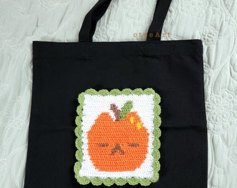 Tangerine Yoongi Canvas Tote Bag with Pocket