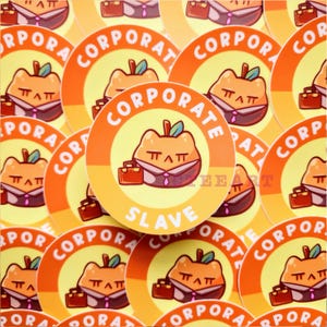 Tangerine Yoongi Corporate Slave Vinyl Sticker