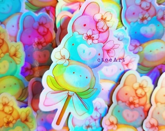 BTS Sakura Dango Holographic Vinyl Sticker