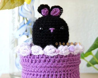 Jungkook Bunny Purple Mini Crochet Cake Box