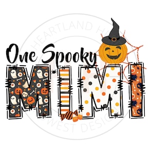 One Spooky Mimi PNG | Halloween Mimi Sublimation | Mimi Shirt Graphic Design