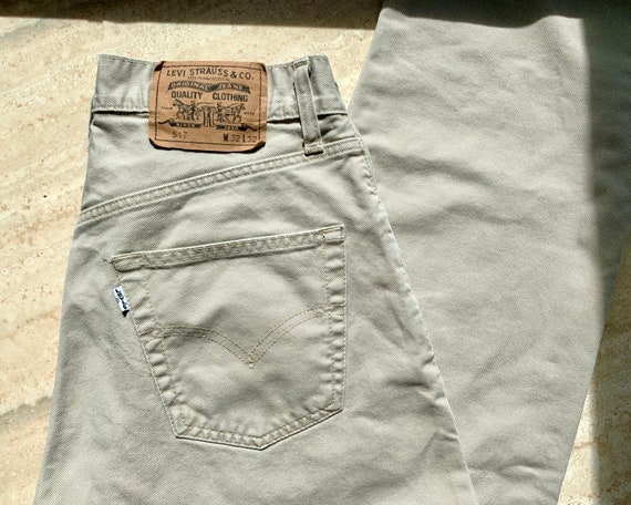 Vintage LEVIS 517 Jeans / High Waisted Jeans Beige Tan 32 X 32 - Etsy