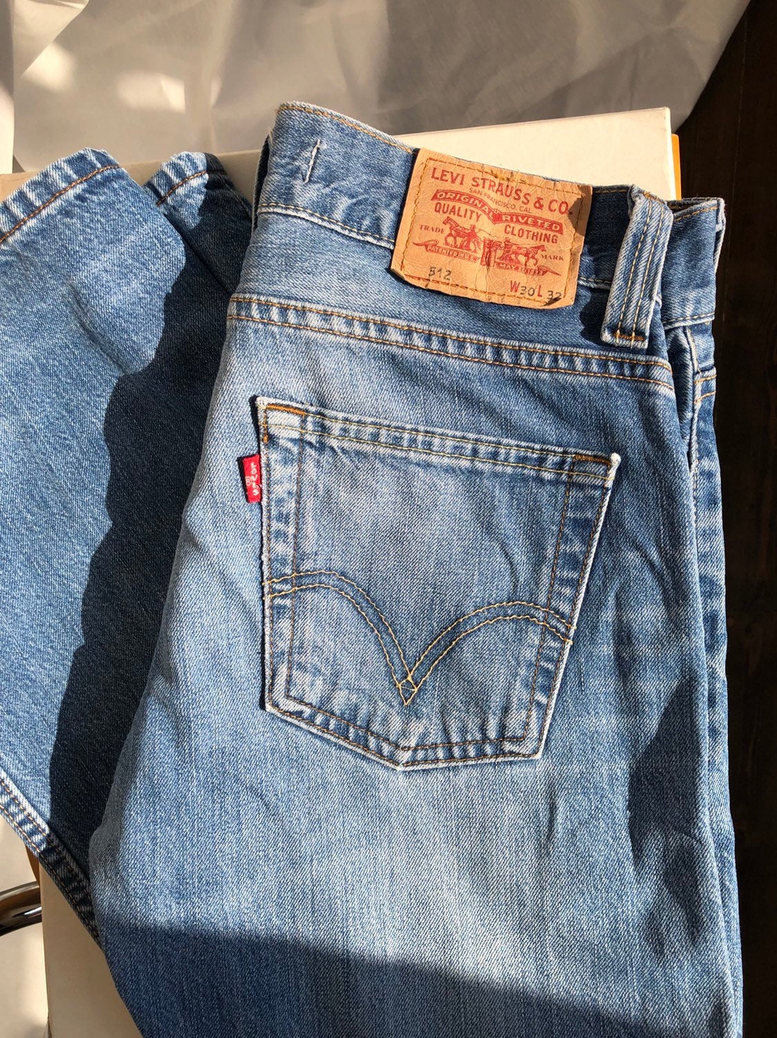 Vintage LEVIS 90s Jeans / Boot Cut 512 Blue Jeans Low Rise 30 - Etsy Sweden