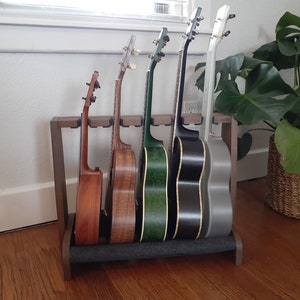 Wooden Ukulele Stand, Ukulele Rack, Multi-Ukulele Holder