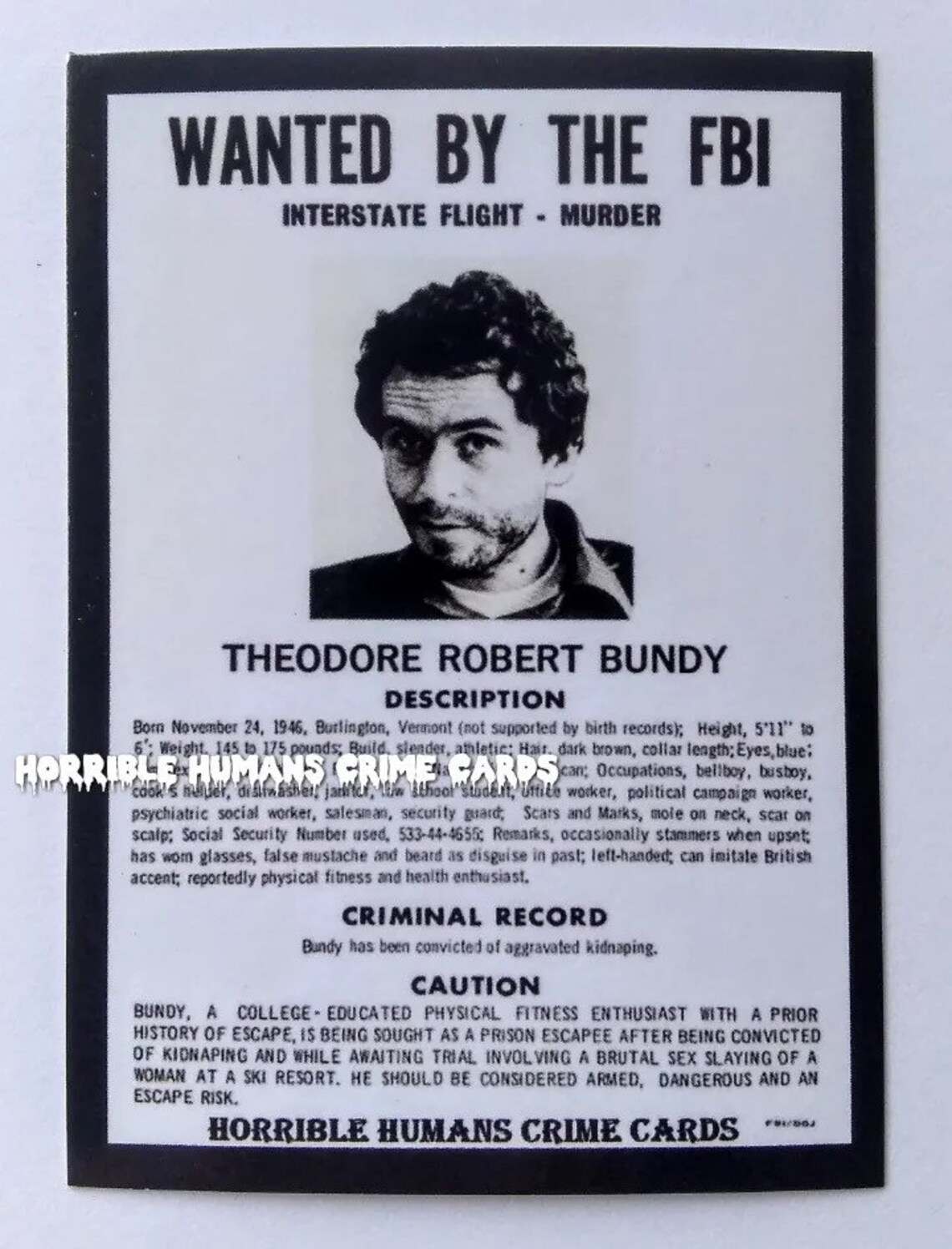 Horrible Humans Trading Cards Series 2 Serial Killer Trading | Etsy