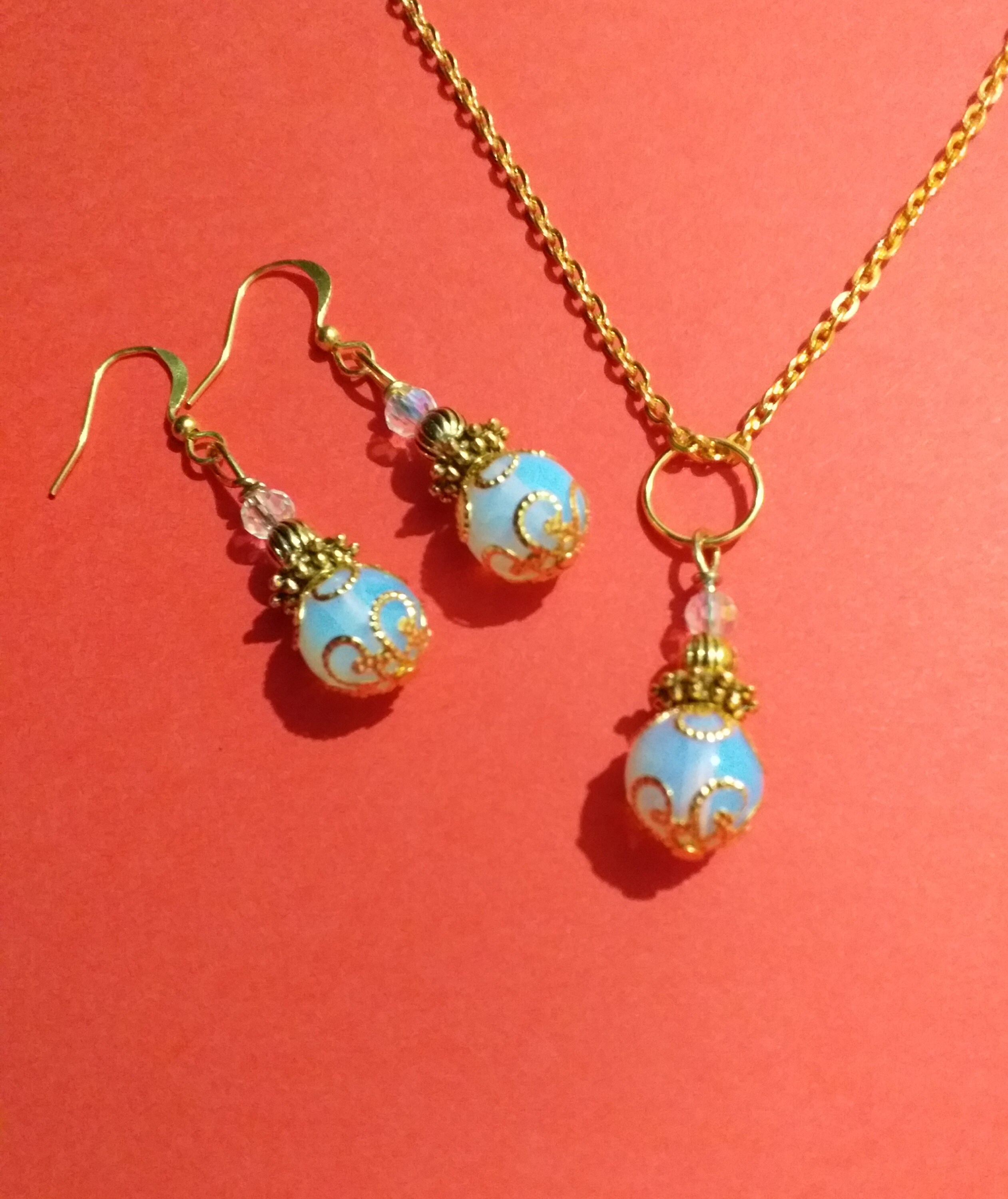 Opal Jewelry Set Gold Jewelry Set Victorian Set Necklace and Etsy