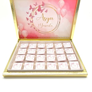 Chocolate box personalized guest gift children&#39;s birthday baptism wedding birth circumcision baby shower baby party