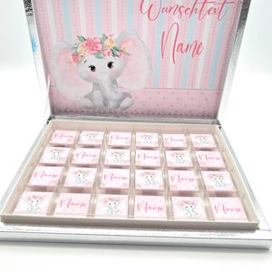Chocolate box personalized guest gift children&#39;s birthday baptism wedding birth circumcision baby shower baby party
