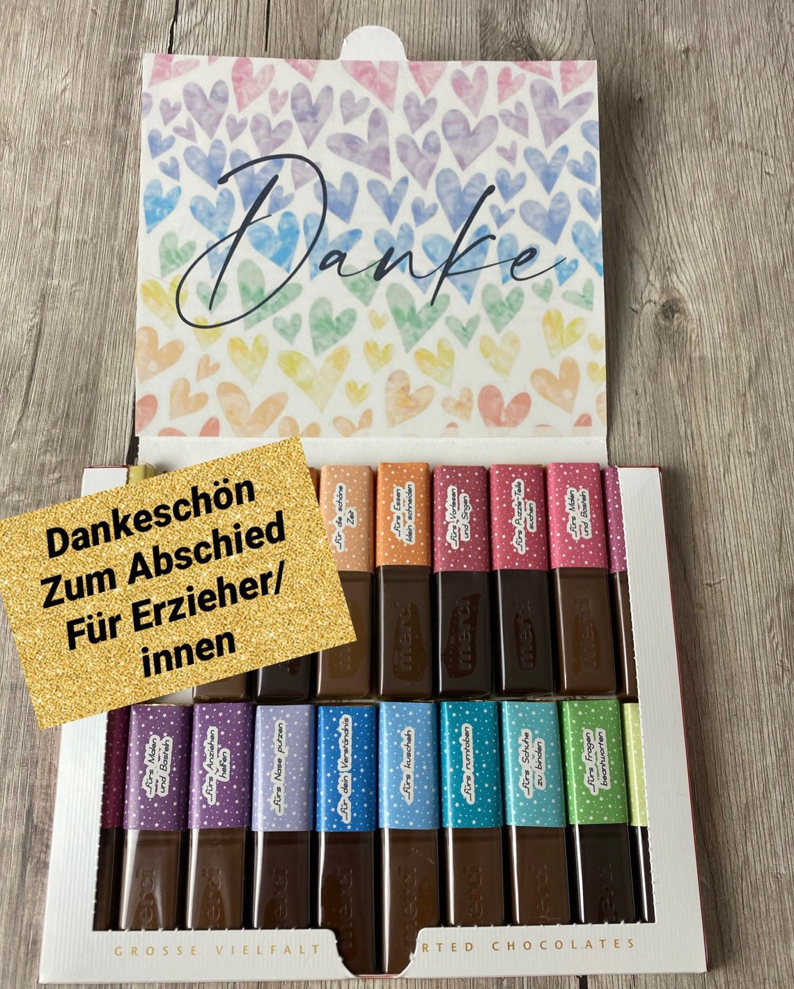 Danke Dankeschön Erzieher Erzieherin Abschied Geschenk Merci Etsy