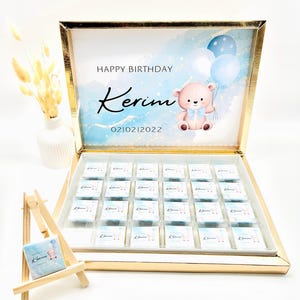 Scatola di cioccolatini personalizzata per matrimoni, fidanzamenti, baby shower, compleanni dei bambini, regali per gli ospiti Dogum Günü Hediye
