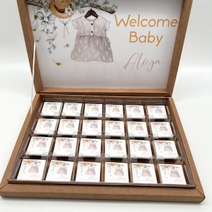 Chocolate box personalized guest gift children&#39;s birthday baptism wedding birth circumcision baby shower baby party