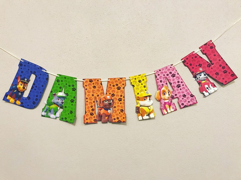 Kindergeburtstag Girlande Paw Patrol | Etsy