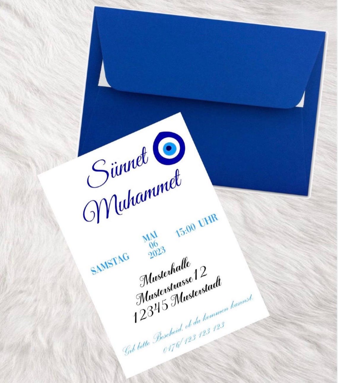 Invitations Invitation Card Circumcision Nazar Boncuk