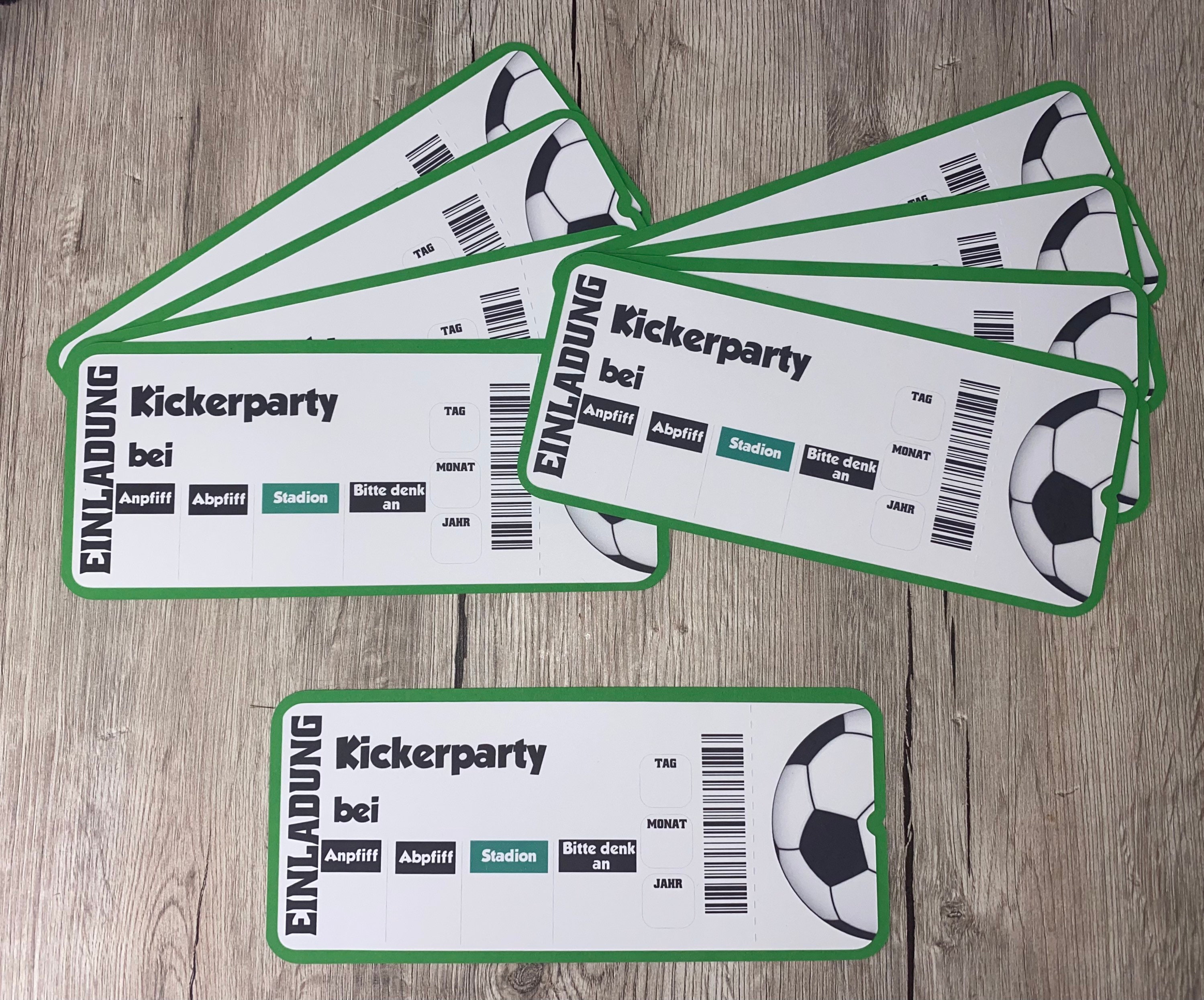 Einladung Einladungskarte Fußball Ticket Kindergeburtstag | Etsy