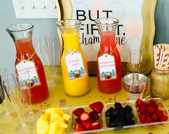 Juice Tags (Set of 8) for Brunch or Mimosa Bar