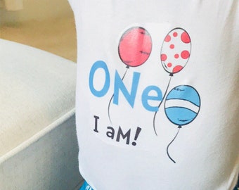 ONE I Am First Birthday onepiece bodysuit | Cake Smash Bodysuit | 1st Birthday Bodysuit