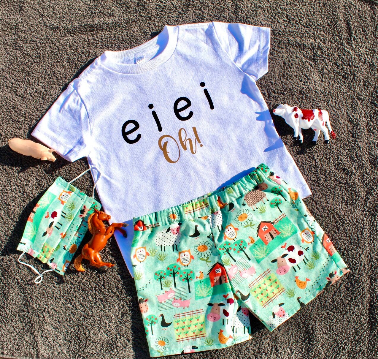 Farm Outfit Set Boys Matching Brother Outfits Farm Animal Etsy