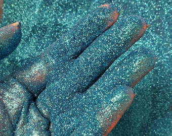 Blue Fine Glitter Powder | Glitter face body hair nail art | Loose glitter for Resin nail supplier crafts | Turquoise Glitter