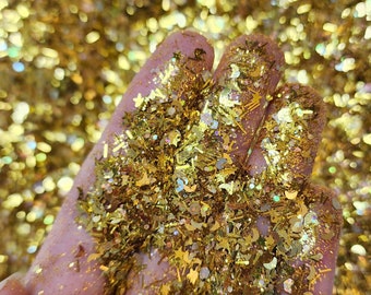 Gold Glitter Mix, Star Moon glitter for face body hair nail art, Loose glitter for tumbler resin, craft glitter supplier, Luxury Glitter