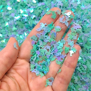 Delfin Glitzer Sequin, Glitter für Gesicht Körperhaare Nailart, Loser Glitzer für Tumbler Harz, Handwerk Glitzerlieferant, Delfin Glitter