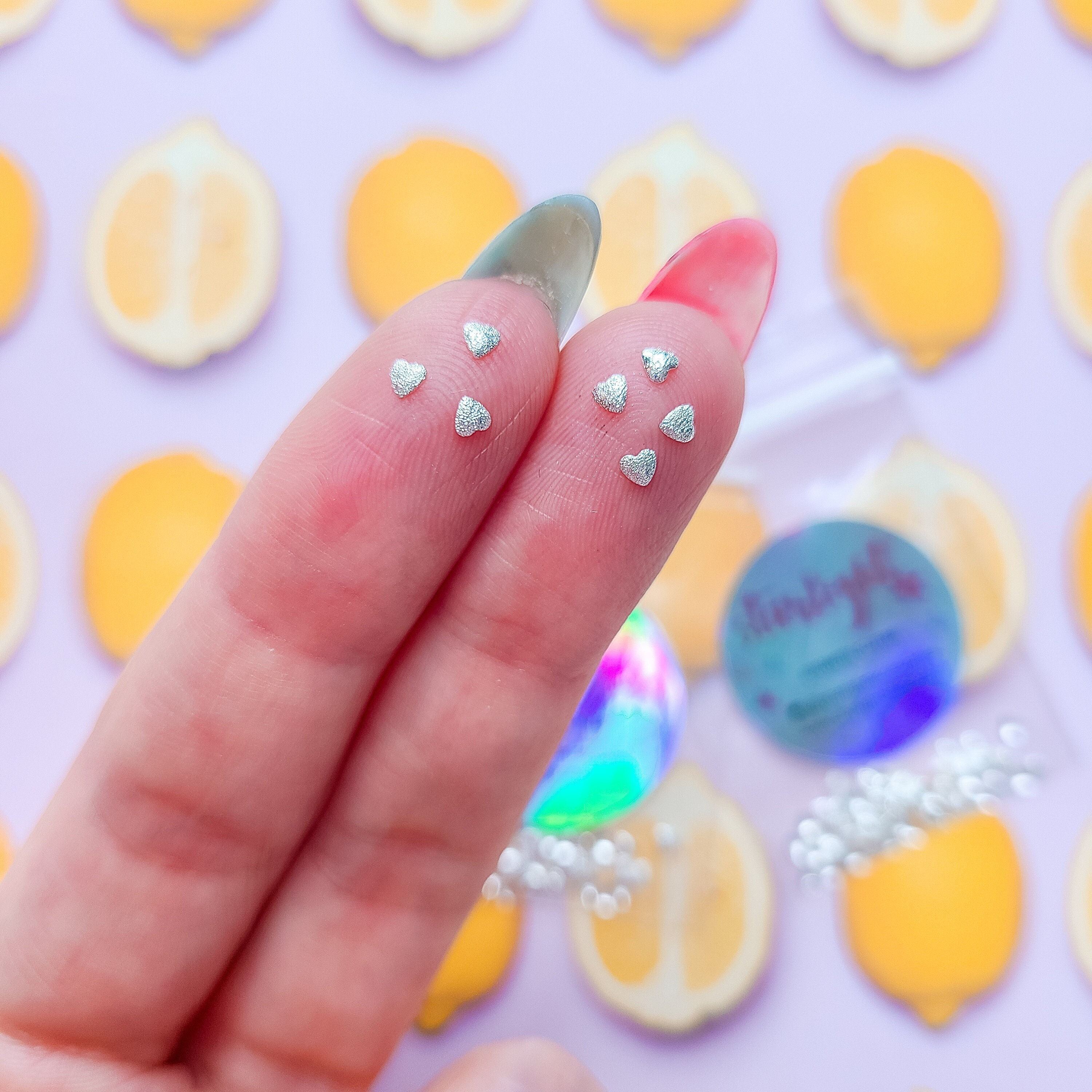 Minejin Nail Art Mini Rhinestones Micro Crystals Sharp Bead Phone Mini Gems DIY Art Decoration Need Glue 1400pcs (AB Color)