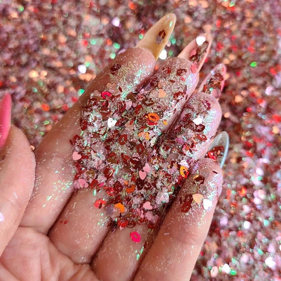 Glitter Mix - Coral Mist | Orange Iridescent - Opalescent | Resin Art |  Slime | Festival Fun | Nail or Body Glitter | Crafts | Tumbler